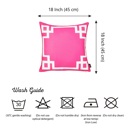 Square 18" x 18" Pink & White Decorative Geometric Single Throw Pillow Cover for Couch, Bedding