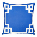 Square 18" x 18" Blue & White Decorative Geometric Single Throw Pillow Cover for Couch, Bedding