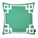 Square 18" x 18" Green & White Decorative Geometric Single Throw Pillow Cover for Couch, Bedding