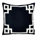 Square 18" x 18" Black & White Decorative Geometric Single Throw Pillow Cover for Couch, Bedding