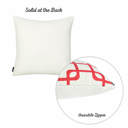 Square 18" x 18" Red & White Decorative Geometric Set of 2 Throw Pillow Cover 18" in. x 18" in. Square for Couch, Bedding