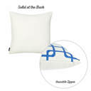 Square 18" x 18" Blue & White Decorative Geometric Set of 2 Throw Pillow Cover 18" in. x 18" in. Square for Couch, Bedding