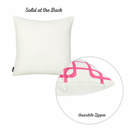 Square 18" x 18" Pink & White Decorative Geometric Set of 2 Throw Pillow Cover 18" in. x 18" in. Square for Couch, Bedding