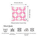 Square 18" x 18" Pink & White Decorative Geometric Set of 2 Throw Pillow Cover 18" in. x 18" in. Square for Couch, Bedding