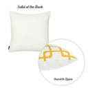 Square 18" x 18" Yellow & White Decorative Geometric Set of 2 Throw Pillow Cover 18" in. x 18" in. Square for Couch, Bedding