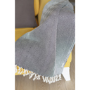 Black 2-piece Handwoven Throw Blanket 40" x 70" Turkish Cotton 100% with Tassels for Couch, Sofa, Bedding