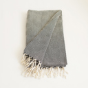 Black 2-piece Handwoven Throw Blanket 40" x 70" Turkish Cotton 100% with Tassels for Couch, Sofa, Bedding