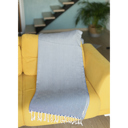 Blue 2-piece Handwoven Throw Blanket 40" x 70" Turkish Cotton 100% with Tassels for Couch, Sofa, Bedding