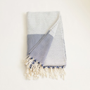 Blue Single Handwoven Throw Blanket 40" x 70" Turkish Cotton 100% with Tassels for Couch, Bedding