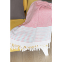 Red Single Handwoven Throw Blanket 40" x 70" Turkish Cotton 100% with Tassels for Couch, Sofa