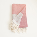 Red 2-piece Handwoven Throw Blanket 40" x 70" Turkish Cotton 100% with Tassels for Couch, Sofa