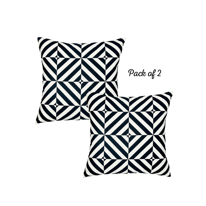 Decorative Geometric Diagonal Set of 2 Throw Pillow Cover 18" in. x 18" in. Square for Couch, Bedding