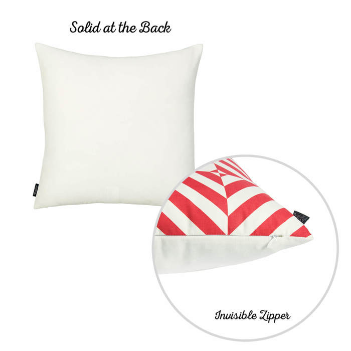 Decorative Geometric Diagonal Set of 4 Throw Pillow Cover 18" in. x 18" in. Square for Couch, Bedding