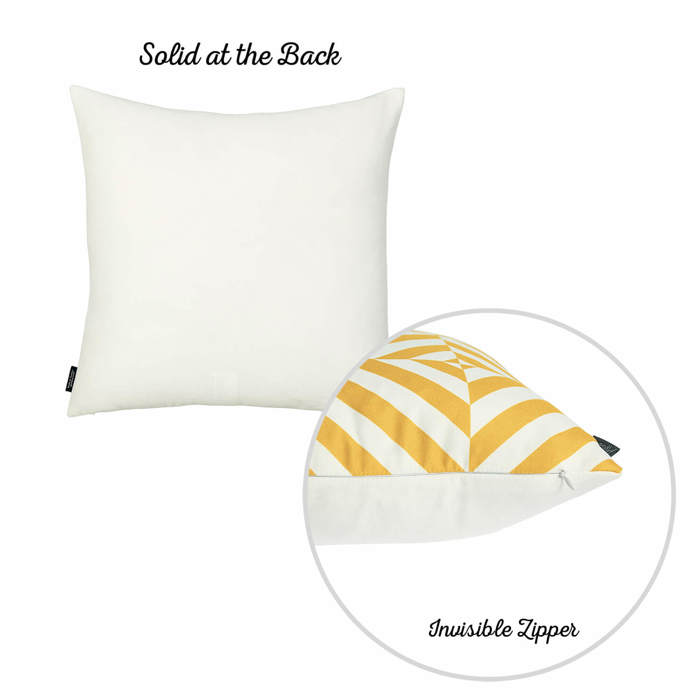 Decorative Geometric Diagonal Set of 4 Throw Pillow Cover 18" in. x 18" in. Square for Couch, Bedding