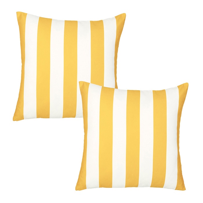 Decorative Geometric Stripe Throw Pillow Cover 18" in. x 18" in. Square for Couch, Bedding