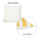 Yellow 4-piece Decorative Geometric Stripe Throw Pillow Cover 18" in. x 18" in. Square for Couch, Bedding