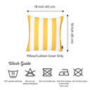 Yellow 4-piece Decorative Geometric Stripe Throw Pillow Cover 18" in. x 18" in. Square for Couch, Bedding