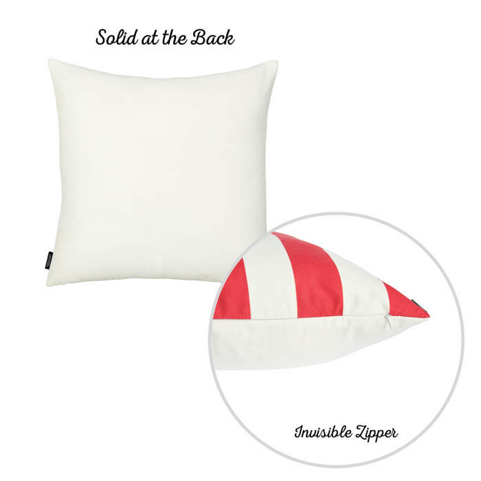 Decorative Geometric Stripe Throw Pillow Cover 18" in. x 18" in. Square for Couch, Bedding