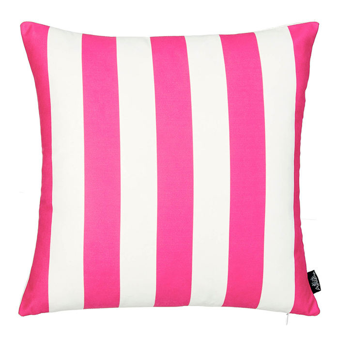 Decorative Geometric Stripe Throw Pillow Cover 18" in. x 18" in. Square for Couch, Bedding