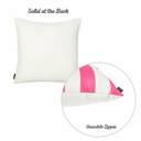 Pink Single Decorative Geometric Stripe Throw Pillow Cover 18" in. x 18" in. Square for Couch, Bedding