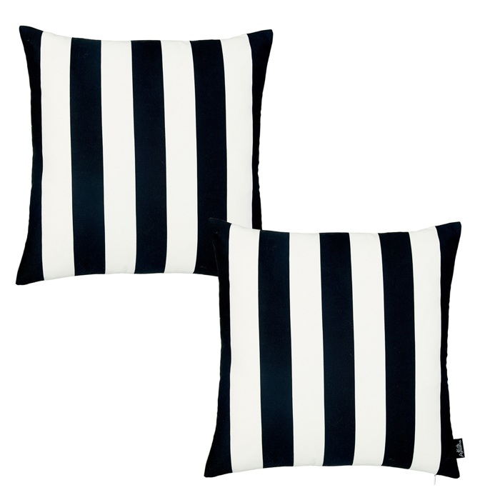 Decorative Geometric Stripe Throw Pillow Cover 18" in. x 18" in. Square for Couch, Bedding