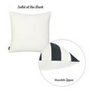 Black 2-piece Decorative Geometric Stripe Throw Pillow Cover 18" in. x 18" in. Square for Couch, Bedding