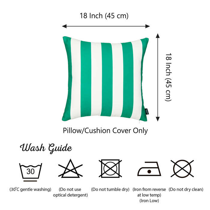 Decorative Geometric Stripe Throw Pillow Cover 18" in. x 18" in. Square for Couch, Bedding
