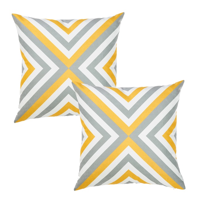 Decorative Geometric Flashback Throw Pillow Cover 18" x 18"