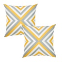 Design 1 2-piece Decorative Geometric Flashback Throw Pillow Cover 18" x 18"