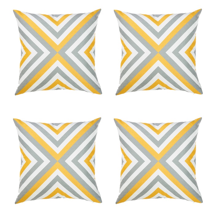 Decorative Geometric Flashback Throw Pillow Cover 18" x 18"