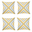 Design 1 4-piece Decorative Geometric Flashback Throw Pillow Cover 18" x 18"