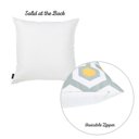 Circuit 4-piece Decorative Geometric Flashback Throw Pillow Cover 18" x 18"