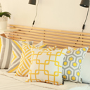 Circuit 4-piece Decorative Geometric Flashback Throw Pillow Cover 18" x 18"