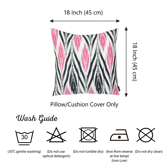 Geometric Decorative Throw Pillow Cover 18" in. x 18" in.  Square for Couch, Bedding