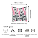 Black & Pink Geometric Decorative Throw Pillow Cover 18" in. x 18" in.  Square for Couch, Bedding