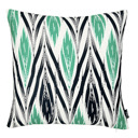 Black & Green Geometric Decorative Throw Pillow Cover 18" in. x 18" in.  Square for Couch, Bedding