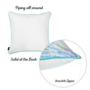 Seahorse 4-piece Nautical Coastal Decorative Throw Pillow Cover 18" in. x 18" in. Square 