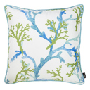 Sea Corals Single Nautical Coastal Decorative Throw Pillow Cover 18" in. x 18" in. Square 