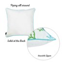 Sea Corals 4-piece Nautical Coastal Decorative Throw Pillow Cover 18" in. x 18" in. Square 