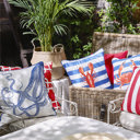 Octopus 4-piece Nautical Coastal Decorative Throw Pillow Cover 18" in. x 18" in. Square 