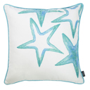 Sea Stars Single Nautical Coastal Decorative Throw Pillow Cover 18" in. x 18" in. Square 