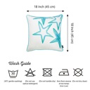 Sea Stars 4-piece Nautical Coastal Decorative Throw Pillow Cover 18" in. x 18" in. Square 