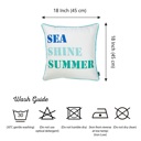 Sea Shine 4-piece Nautical Coastal Decorative Throw Pillow Cover 18" in. x 18" in. Square 