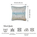 Happy 4-piece Nautical Coastal Decorative Throw Pillow Cover 18" in. x 18" in. Square 