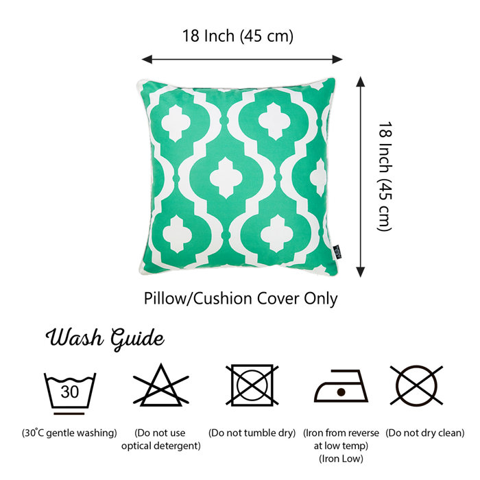 Nautical Coastal Decorative Throw Pillow Cover 18" in. x 18" in. Square 