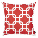 Red Single Nautical Geometric Decorative Throw Pillow Cover 18" in. x 18" in. Square