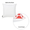 Red 4-piece Nautical Geometric Decorative Throw Pillow Cover 18" in. x 18" in. Square