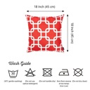 Red 4-piece Nautical Geometric Decorative Throw Pillow Cover 18" in. x 18" in. Square