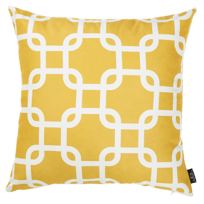Nautical Geometric Decorative Throw Pillow Cover 18" in. x 18" in. Square