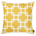 Yellow Single Nautical Geometric Decorative Throw Pillow Cover 18" in. x 18" in. Square
